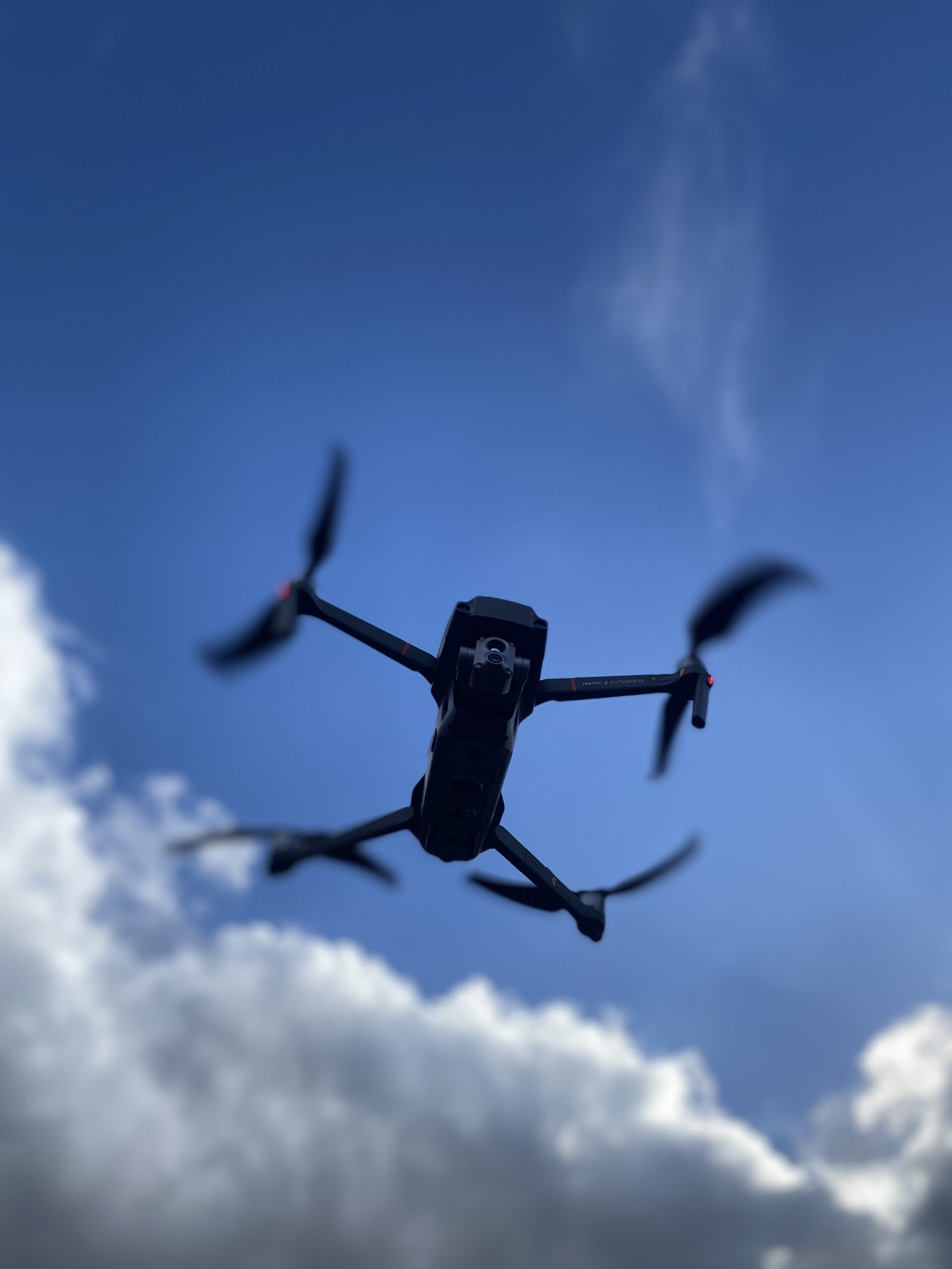 photograph of a drone in the air