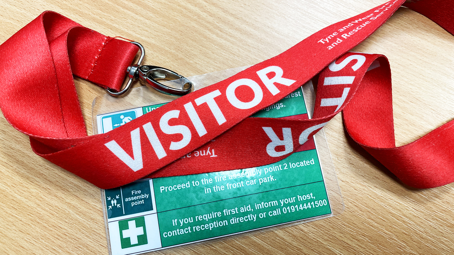 Photograph of a visitor pass